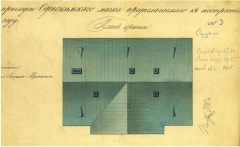 Osmussaare tuletorni vahtkonna elamu projekt 1868. Eesti Meremuuseumi kogud.